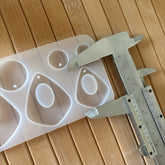 Boho Drop & Circle Resin Mold – 6-Cavity Modern Earring Set | 1–5cm